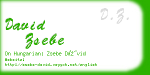 david zsebe business card